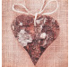 Obraz na plátně Dřevěné srdce, 28x28 cm