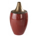 Váza porcelánová, vínová/zlatá, výška 33 cm