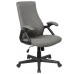 Kancelářská židle Lineus, šedá tkanina