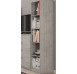Úzký regál Carlos, šedý beton, 40 cm