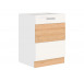 Dolní kuchyňská skříňka Iconic 60D1F, buk iconic/bílý mat, šířka 60 cm