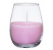 Svíčka ve skle růžová, 10 cm