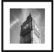 Rámovaný obraz Big Ben 40x40 cm, černobílý