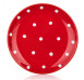 Dezertní talíř Dots 18,6 cm, červený puntíkatý