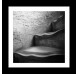Rámovaný obraz Schody 20x20 cm, černobílý
