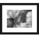 Rámovaný obraz Větrný mlýn 20x25 cm, černobílý