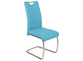 Jídelní židle Flora, petrolejovo-modrá ekokůže