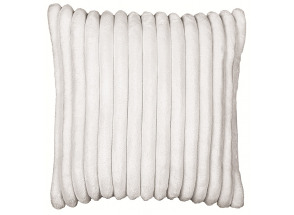 Dekorační polštář Isabel 45x45 cm, bílý, žebrovaný