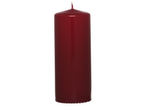 Válcová svíčka bordó, 15 cm