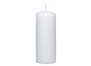 Válcová svíčka bílá, 15 cm