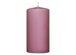 Válcová svíčka růžová, 12 cm