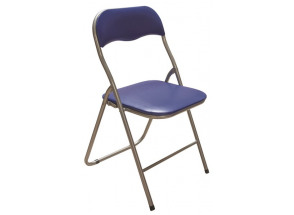 Skládací židle Foldus, modrá ekokůže