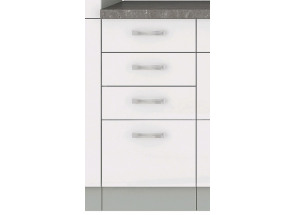 Dolní kuchyňská skříňka Bianka 40D, 40 cm, bílý lesk