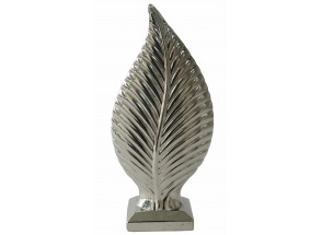 Dekorace list 30 cm, stříbrná