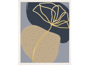Rámovaný obraz Abstraktní květina III, 24x30 cm