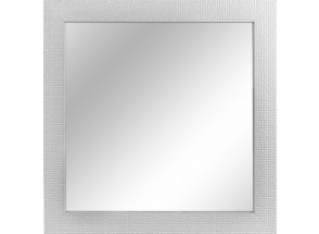 Nástěnné zrcadlo Glamour 40x40 cm, bílá struktura
