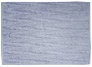 Koupelnová předložka Ocean, BIO bavlna, holubí modrá, vlnkovaný vzor, 50x70 cm