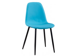 Jídelní židle Loof, modrá ekokůže