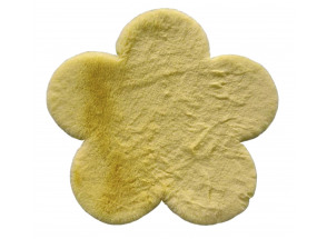 Dětský koberec Animal, tvar květina, žlutý