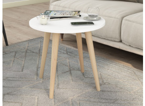 Kulatý konferenční/odkládací stolek Porto 50 cm, bílý