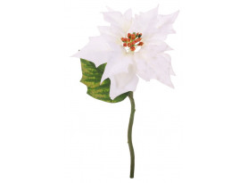 Umělá květina Vánoční hvězda 30 cm, bílá