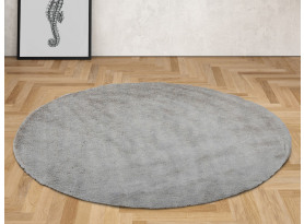 Kulatý koberec Rabbit 60 cm, stříbrný