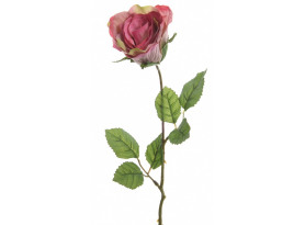 Umělá květina Růže 45 cm, světle růžová