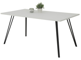 Jídelní stůl Marie 160x90 cm, matný bílý