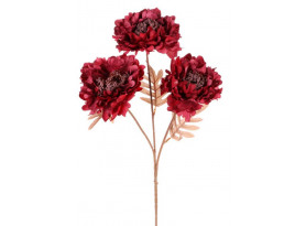 Umělá květina Chryzantéma 62 cm, bordó
