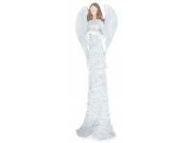 Dekorační soška Anděl a srdíčko, 25 cm