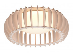 Stropní LED osvětlení Monte 40 cm, dřevo/bílý plast