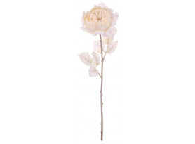 Umělá květina Anglická růže 51 cm, bílá