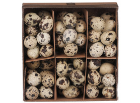 Velikonoční dekorace Vyfouklá křepelčí vajíčka, 60 ks