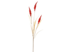Umělá květina Větev pšenice 75 cm, oranžová