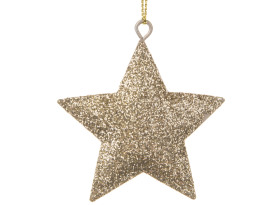 Vánoční dekorace Závěsná hvězda, zlatá