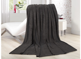 Fleecová deka Lara 220x240 cm, antracitová