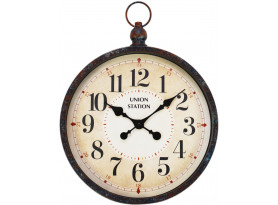 Nástěnné hodiny Union Station 40x52 cm, vintage