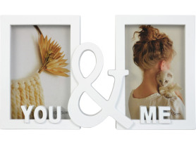 Fotorámeček You & Me, 2x 10x15 cm, bílý