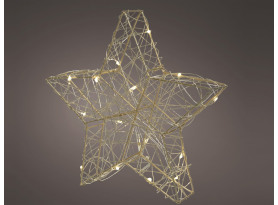 Vánoční dekorace LED hvězda, zlatá