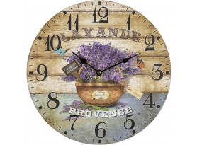 Nástěnné hodiny Levandule Provence 30 cm, MDF