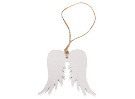 Vánoční ozdoby (8 ks) Andělská křídla, bílá