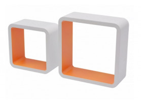 Sada 2 ks police Duo Cube, bílá/oranžová