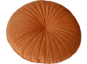 Kulatý dekorační polštář Atmos 40 cm, tmavě oranžový