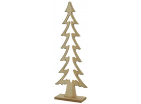 Vánoční dekorace dřevěný stromeček se třpytkami, 41 cm
