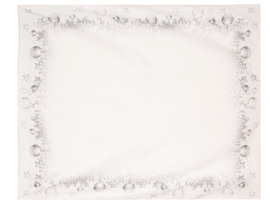 Ubrus Vánoční koule 130x220 cm, bílý