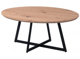Oválný konferenční stolek Yarra, černý/dub artisan
