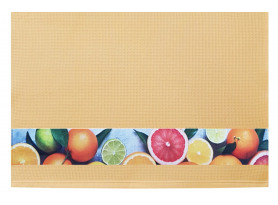 Vaflová kuchyňská utěrka 50x70 cm, citrusy, žlutá