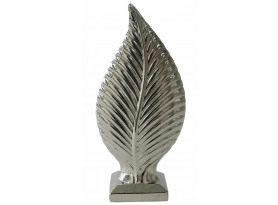 Dekorace list 30 cm, stříbrná