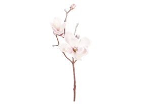 Vánoční dekorace Zasněžená magnolie 50 cm, růžová