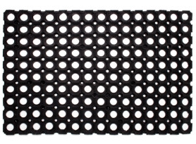 Rohožka 80x120 cm, černá kroužková